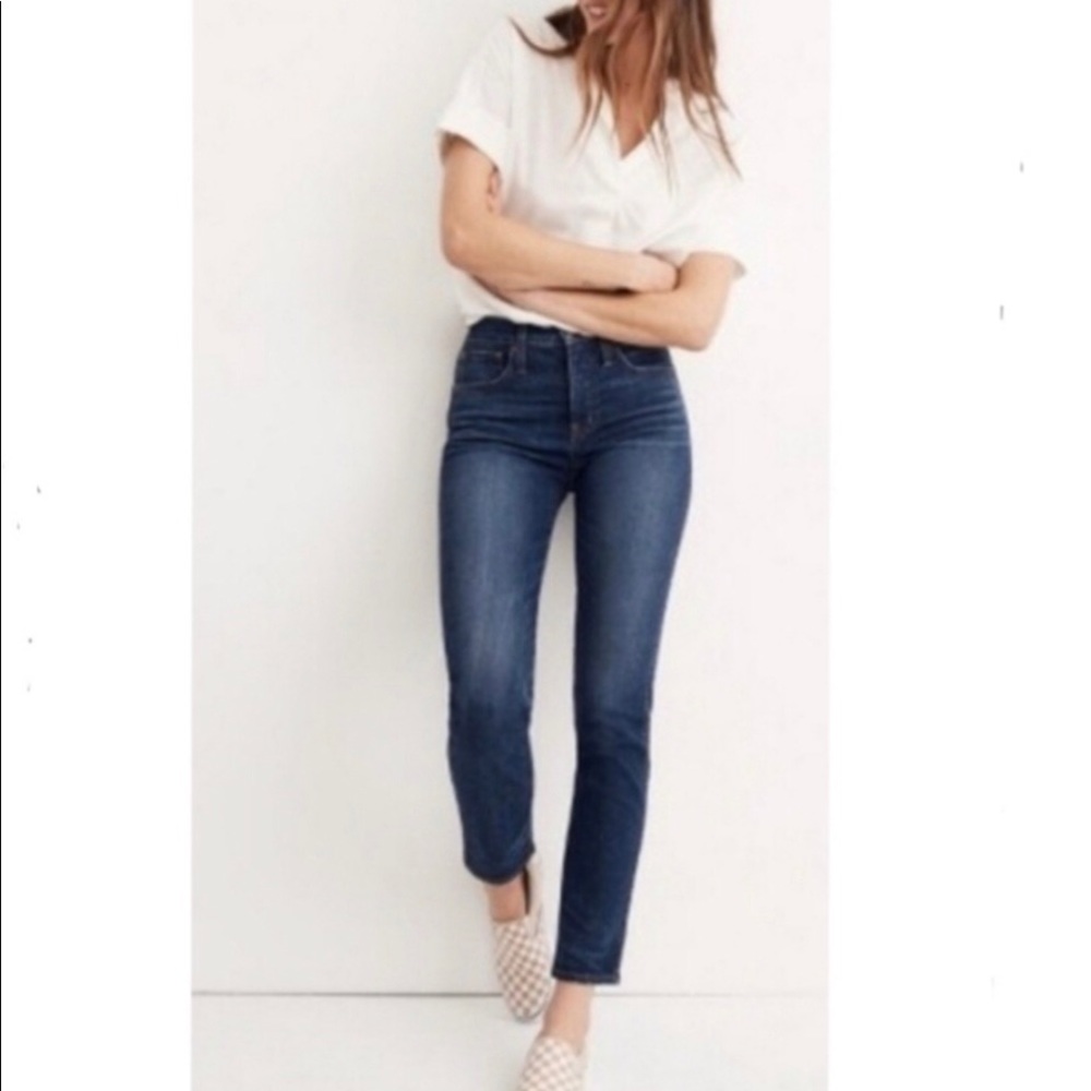 Madewell Slim Straight Leg Denim High Rise